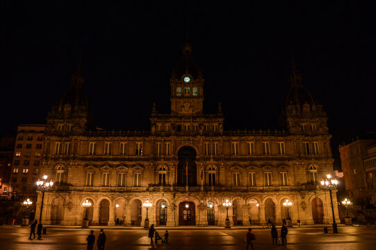 Cathedral Of Maria Pita At Night