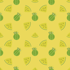 Watermelon  ilustration seamless pattern.Great for textile,fabric,wrapping paper,ceramic motifs.