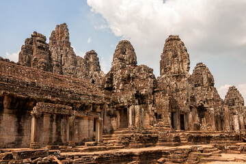 Fototapeta na wymiar Khmer temple of Bayon