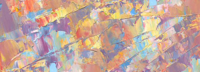 Fototapeta na wymiar Textured сolorful abstract background as pattern or wallpaper for art print, banner, etc. Natural texture of oil paint. High Detail.