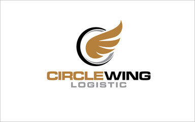 Illustration vector of wing express logistics and delivery company logo design