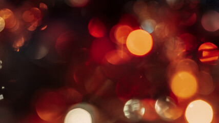 Defocused christmas lights. New year's bokeh.
