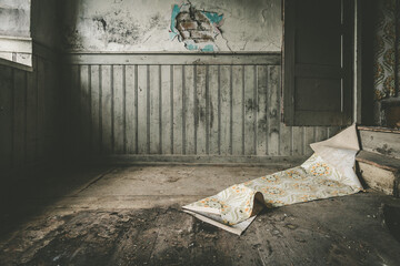 Creepy abandoned buildings with natural decay