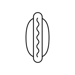 hot dog icon element of fast food icon for mobile concept and web apps. Thin line hot dog icon can be used for web and mobile. Premium icon on white background