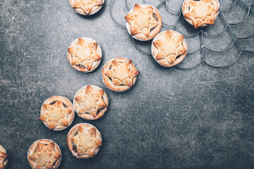 c from all butter shortcrust pastry filled with cranberries, sultanas, currants, raisins, along with festive spices, clementine juice, dash of brandy and cognac