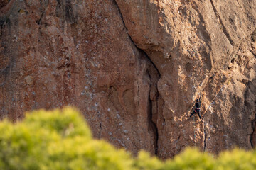 climbers on the mountain far vision