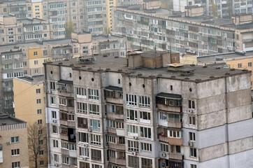 Residential area of Kiev (aerial image). Ukraine