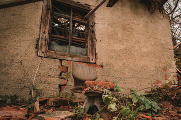 Creepy abandoned buildings with natural decay