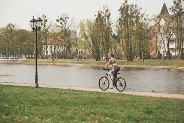 woman on bike