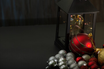 christmas decoration glass lamp led lights christmas ball and christmas tree