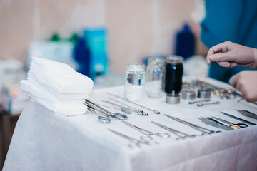 surgical instruments for lipofilling and liposuction, cannula forceps clamps.