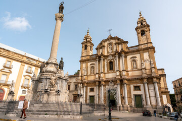 Fototapeta na wymiar Oratorio rosario church in Palermo, Sicily, Italy