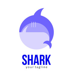 Fototapeta premium Shark logo icon symbol design template