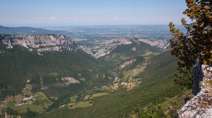 Vue du Vercors depuis le bois de l'allier