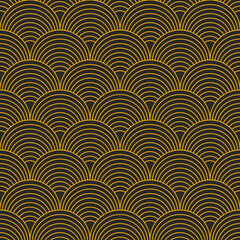 Seamless abstract paste banner with geometric line circles