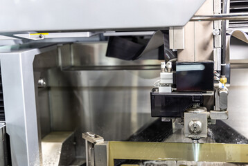 CNC wire cut machine cutting high precision mold parts