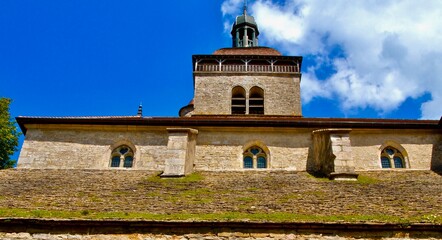 EGLISE DE ASSOMPETION VILLAGE ORGELET JURA FRANCE
