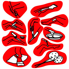 sphere of beauty, beauty studio, shugaring, depilation, epilation, sugar depilation, wax depilation, depilation of shaving machines, illustrator vector graphics, flyer for a beauty salon, a picture on