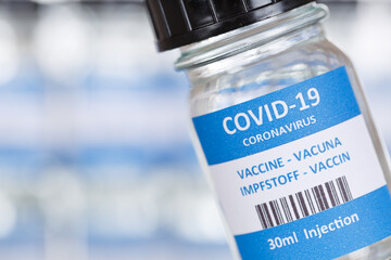 Coronavirus Vaccine bottle Corona Virus COVID-19 Covid vaccines copyspace copy space