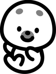 かわいいアザラシのキャラクター © おしょうゆ