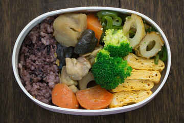 玄米発芽のお弁当 Japanese lunch box