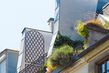 Classic houses with attic add-ons structures, unique charm of the French lifestyle, loft Paris....