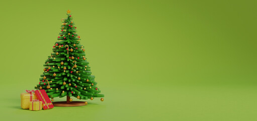 christmas tree and gifts