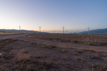 wind turbine park in southern Spain