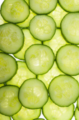 sliced cucumber isolated