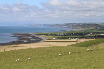 A coastal scene near Aberaeron, Ceredigion, Wales, UK.