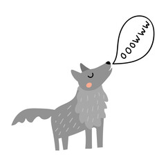 Cute cartoon moose in flat style. Elk isolated on white background. Animal. Vector illustration.