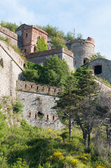 Fototapeta premium Forte Sperone, a fortification build in order to defend the city of Genoa, Italy.