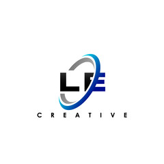 LE Letter Initial Logo Design Template Vector Illustration