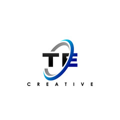 TE Letter Initial Logo Design Template Vector Illustration