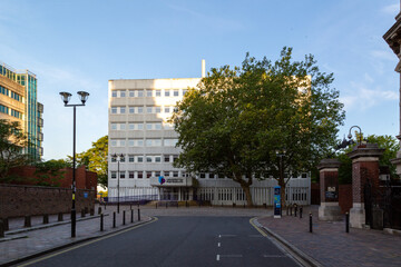 07/22/2020 Portsmouth, Hampshire, UK The exterior of King henry building in Portsmouth University 