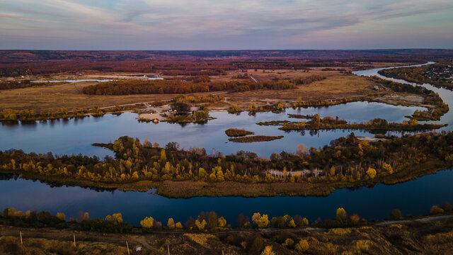 Zarechny settlement of the Penza region. photos from the air