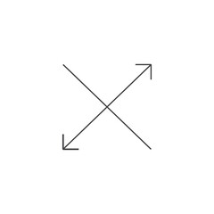 Arrows stretch diagonal  icon vector isolated on background. Trendy sweet symbol. Pixel perfect. illustration EPS 10. - Vector