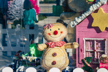 View of colorful Christmas decorations in the streets of Reims during the coronavirus epidemic, the city of Reims offers a Christmas village adapted to the health crisis
