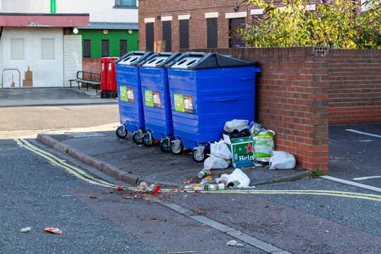 08/02/2020 Portsmouth, Hampshire, UK rubbish dumped or fly tipped in the street