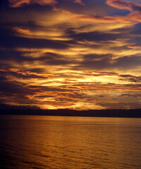Colourful sunset at the sea 