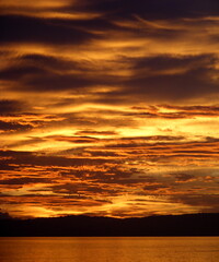 Fototapeta premium Colourful sunset at the sea 