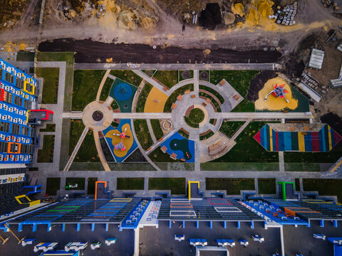 Zarechny settlement of the Penza region. photos from the air