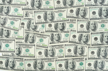 Dollar background pattern hundred bill