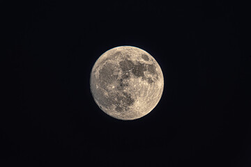 full moon high definition close up shot in the fall