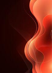 Abstract illustration of transparent smooth color wave. Movement concept. Creative template for business design.