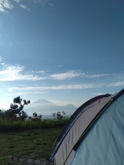 tent on the hill