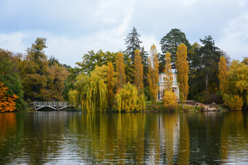 Autumn colors in the National Dendrology Park of Sofiyivka, Uman, Ukraine.