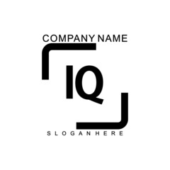 Fototapeta na wymiar Unique attractive creative modern initial initial based IQ letter icon logo