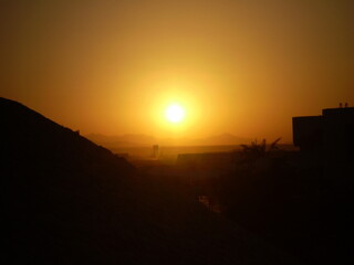 Sunset over Hurghada in Egypt