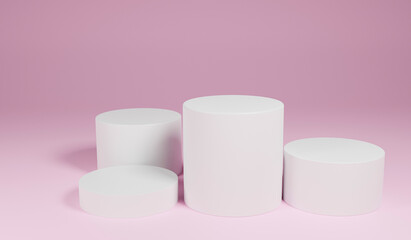 3D empty stand for background  space and copy place